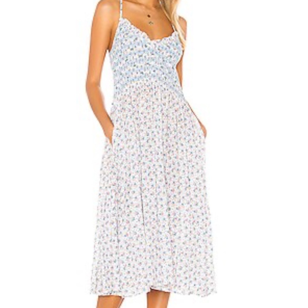 Loveshack fancy Canyon Dress in Vista Blue XS NWT